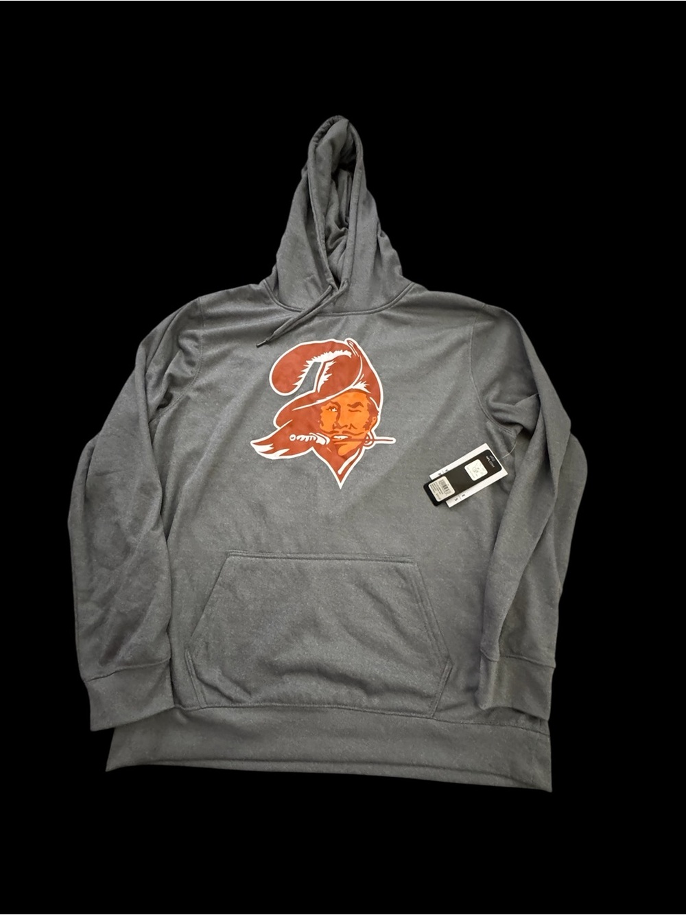 New Men's Tampa Bay Buccaneers Gray Hooded Sweatshirt XL